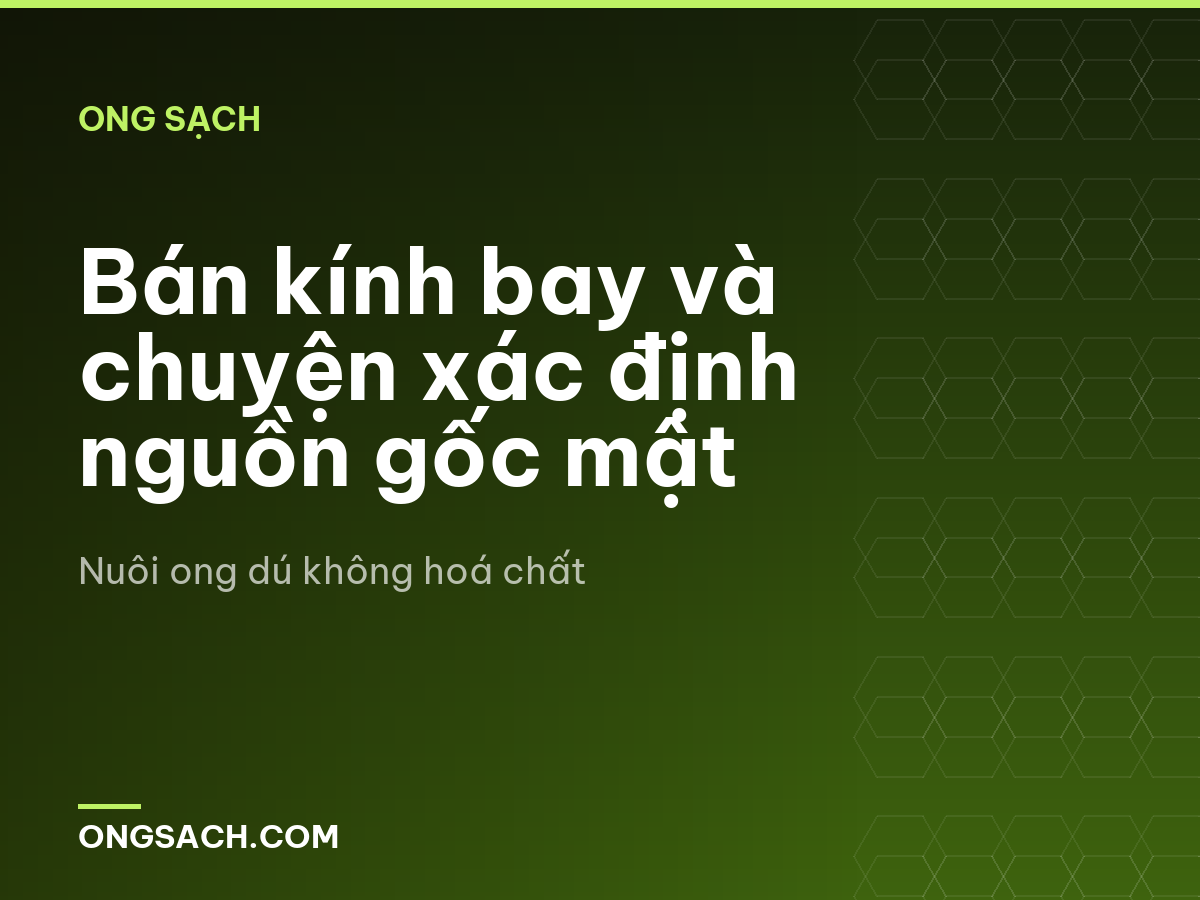 Bán kính bay và chuyện xác định nguồn gốc mật