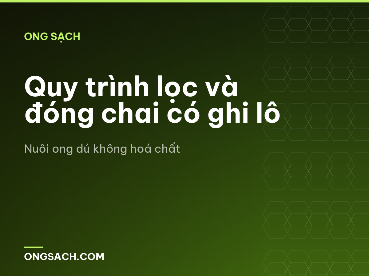 Quy trình lọc và đóng chai có ghi lô
