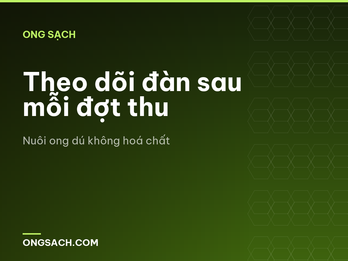 Theo dõi đàn sau mỗi đợt thu